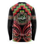 Aotearoa Ngati Maru Personalised Long Sleeve Shirt Maori Iwi Poutama Puhoro Tattoo