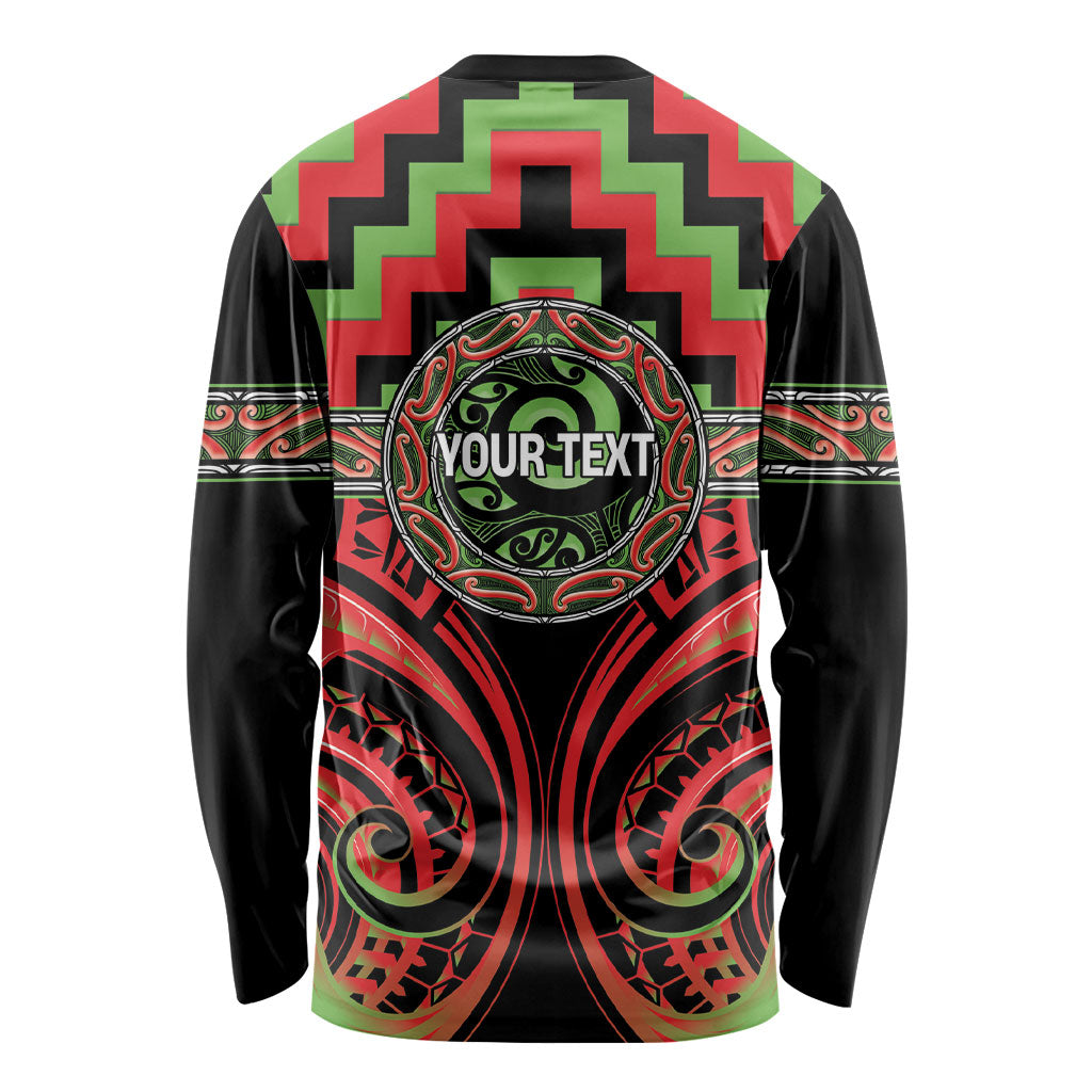 Aotearoa Ngati Maru Personalised Long Sleeve Shirt Maori Iwi Poutama Puhoro Tattoo