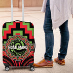 Aotearoa Ngati Maru Luggage Cover Maori Iwi Poutama Puhoro Tattoo