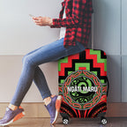 Aotearoa Ngati Maru Luggage Cover Maori Iwi Poutama Puhoro Tattoo