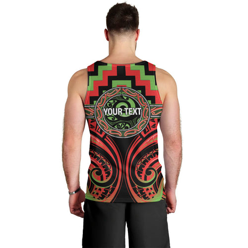 Aotearoa Ngati Maru Personalised Men Tank Top Maori Iwi Poutama Puhoro Tattoo