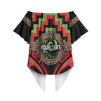 Aotearoa Ngati Maru Personalised Off Shoulder Wrap Waist Top Maori Iwi Poutama Puhoro Tattoo