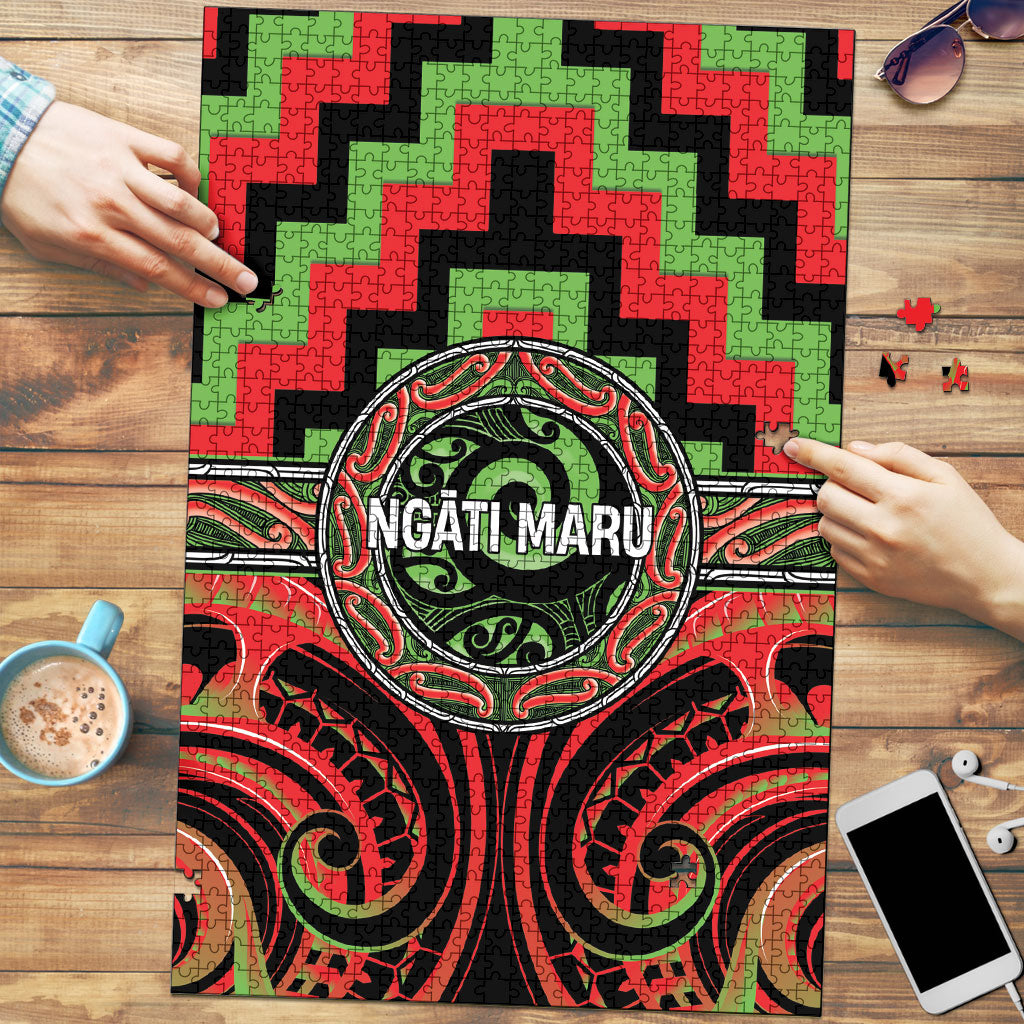 Aotearoa Ngati Maru Puzzle Maori Iwi Poutama Puhoro Tattoo