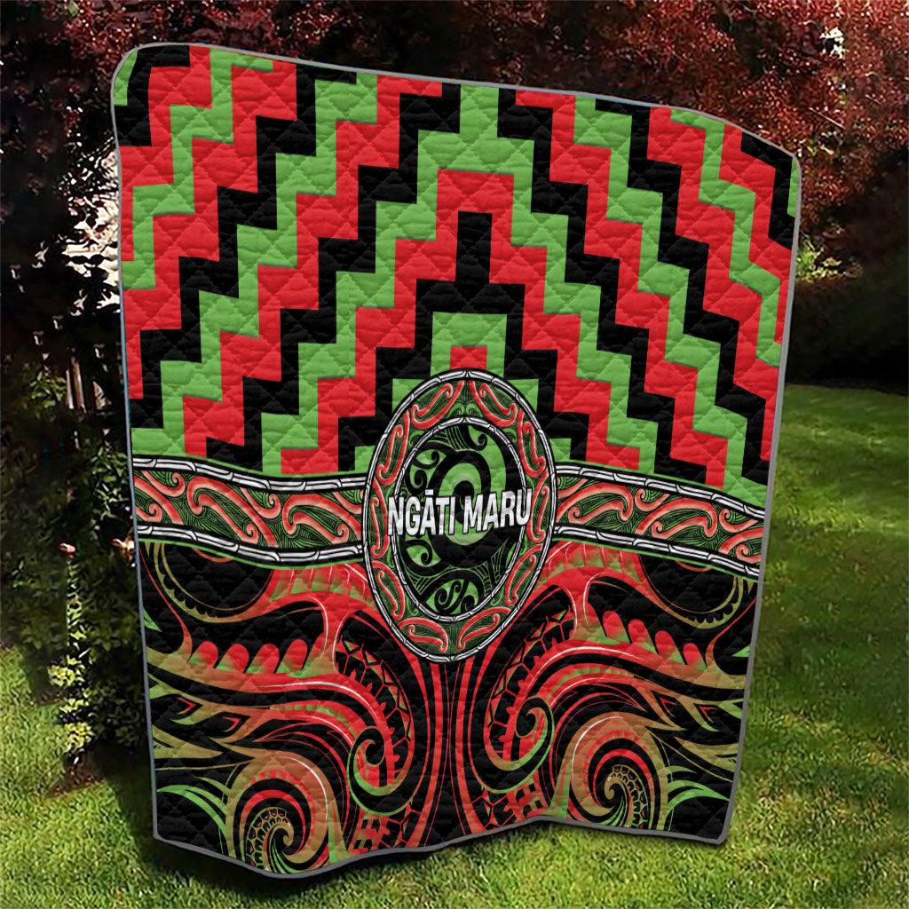 Aotearoa Ngati Maru Quilt Maori Iwi Poutama Puhoro Tattoo