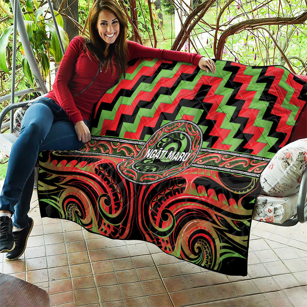 Aotearoa Ngati Maru Quilt Maori Iwi Poutama Puhoro Tattoo