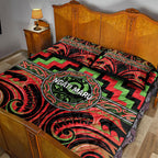 Aotearoa Ngati Maru Quilt Bed Set Maori Iwi Poutama Puhoro Tattoo