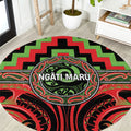 Aotearoa Ngati Maru Round Carpet Maori Iwi Poutama Puhoro Tattoo