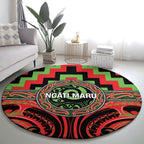 Aotearoa Ngati Maru Round Carpet Maori Iwi Poutama Puhoro Tattoo