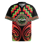 Aotearoa Ngati Maru Personalised Rugby Jersey Maori Iwi Poutama Puhoro Tattoo