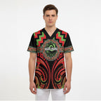 Aotearoa Ngati Maru Personalised Scrub Top Maori Iwi Poutama Puhoro Tattoo