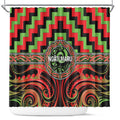 Aotearoa Ngati Maru Shower Curtain Maori Iwi Poutama Puhoro Tattoo