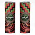 Aotearoa Ngati Maru Personalised Skinny Tumbler Maori Iwi Poutama Puhoro Tattoo