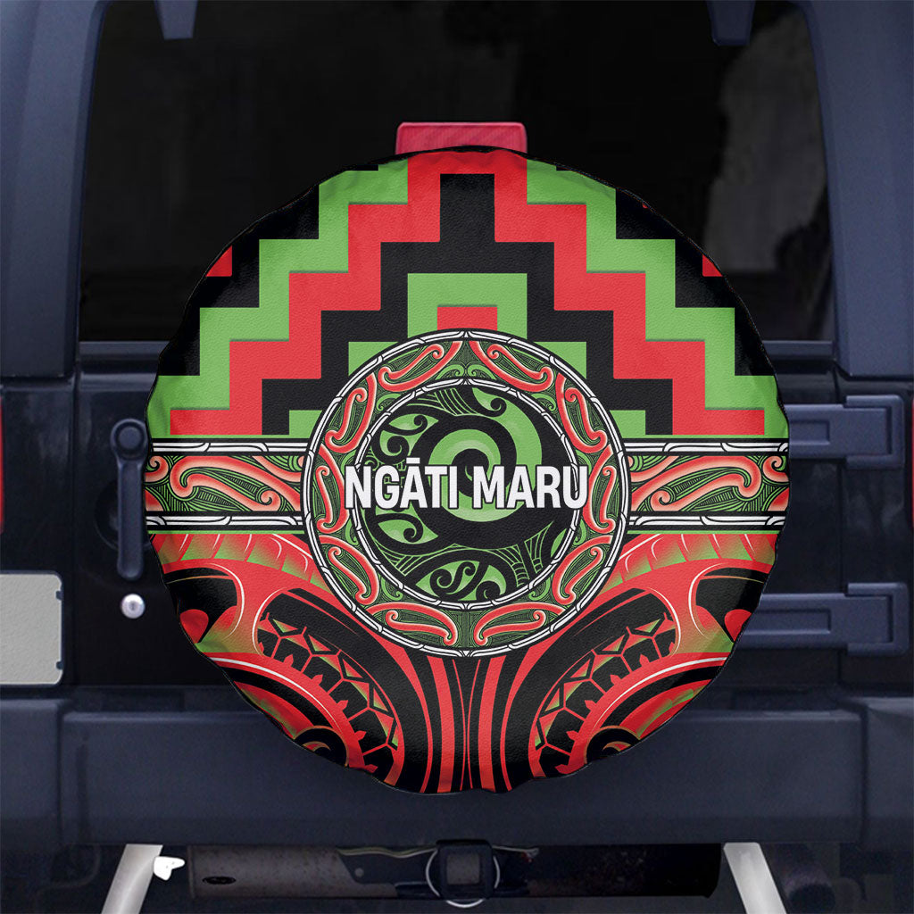 Aotearoa Ngati Maru Spare Tire Cover Maori Iwi Poutama Puhoro Tattoo