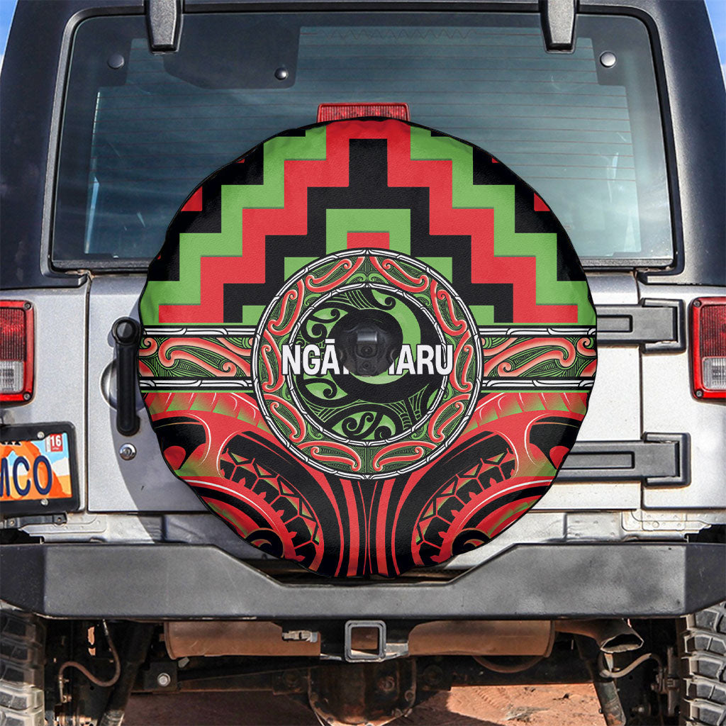 Aotearoa Ngati Maru Spare Tire Cover Maori Iwi Poutama Puhoro Tattoo