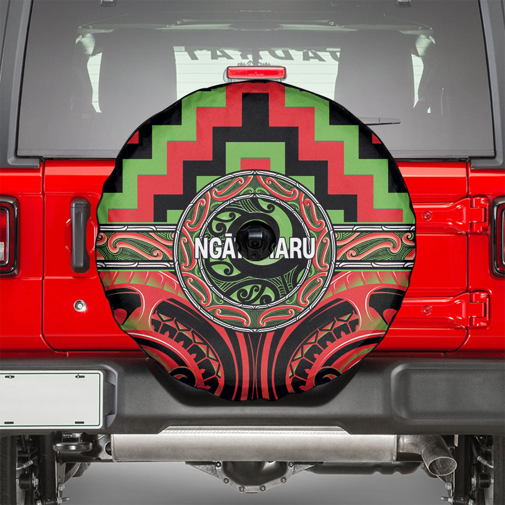 Aotearoa Ngati Maru Spare Tire Cover Maori Iwi Poutama Puhoro Tattoo