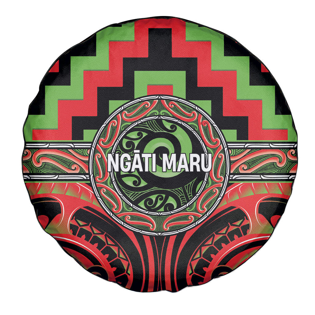Aotearoa Ngati Maru Spare Tire Cover Maori Iwi Poutama Puhoro Tattoo