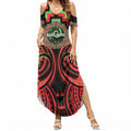 Aotearoa Ngati Maru Personalised Summer Maxi Dress Maori Iwi Poutama Puhoro Tattoo