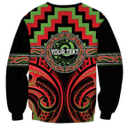 Aotearoa Ngati Maru Personalised Sweatshirt Maori Iwi Poutama Puhoro Tattoo