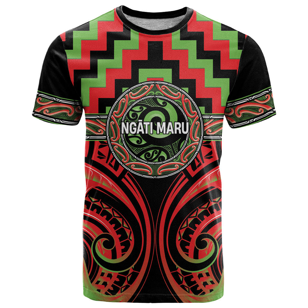 Aotearoa Ngati Maru Personalised T Shirt Maori Iwi Poutama Puhoro Tattoo