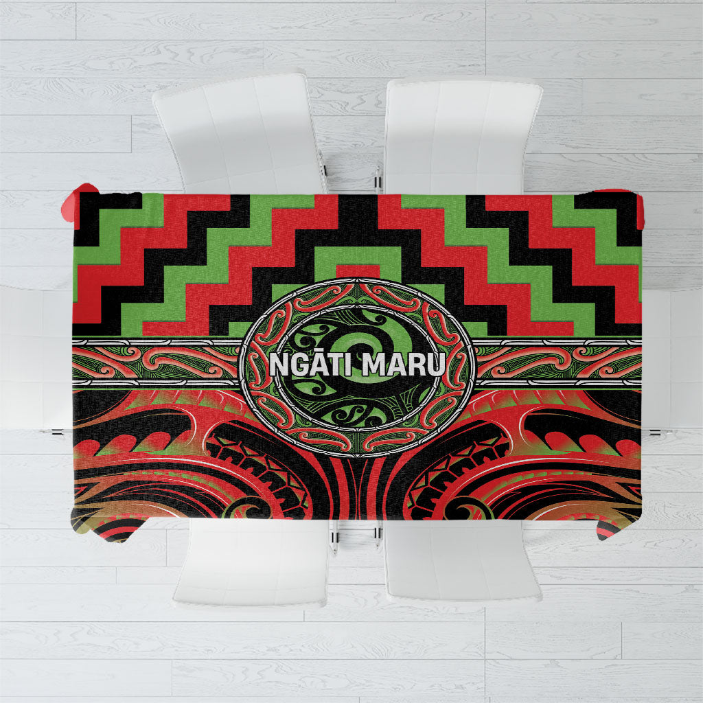 Aotearoa Ngati Maru Tablecloth Maori Iwi Poutama Puhoro Tattoo