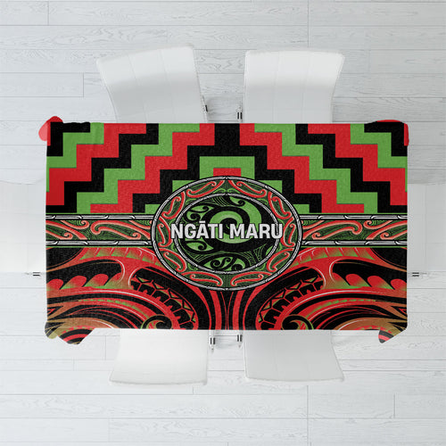 Aotearoa Ngati Maru Tablecloth Maori Iwi Poutama Puhoro Tattoo