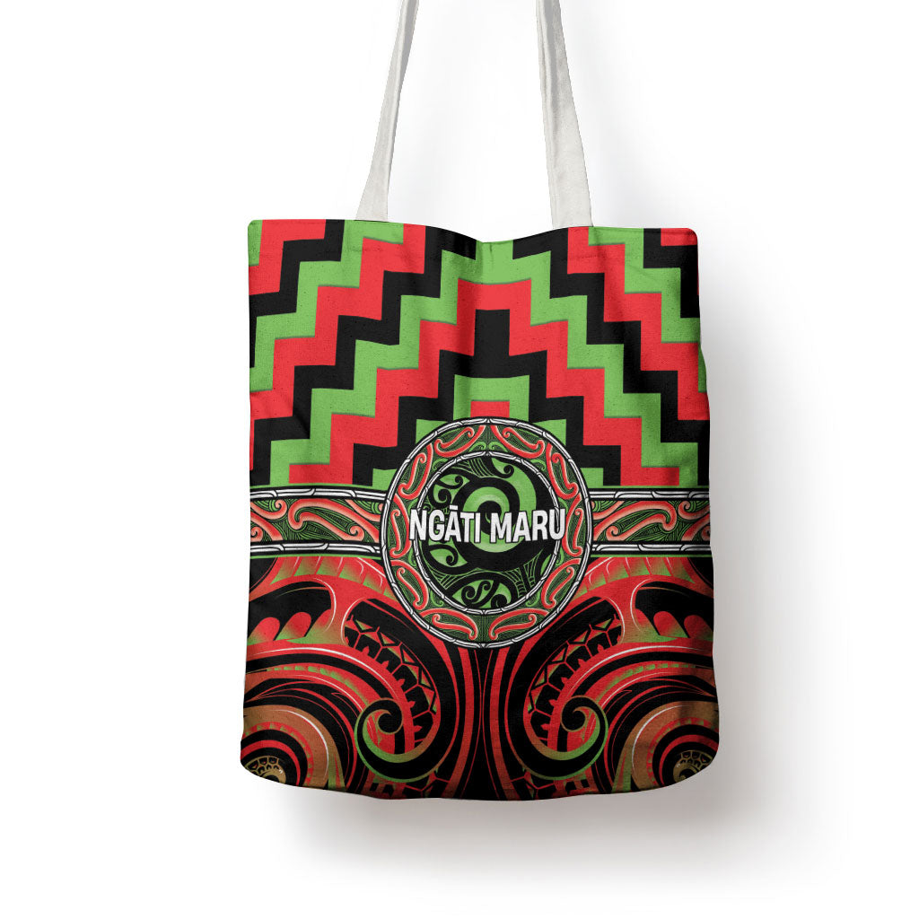 Aotearoa Ngati Maru Tote Bag Maori Iwi Poutama Puhoro Tattoo