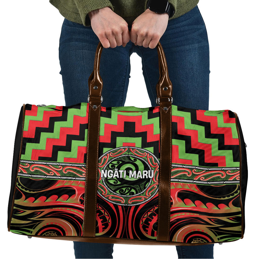 Aotearoa Ngati Maru Travel Bag Maori Iwi Poutama Puhoro Tattoo