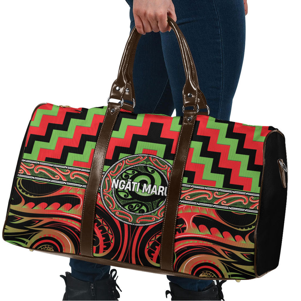 Aotearoa Ngati Maru Travel Bag Maori Iwi Poutama Puhoro Tattoo