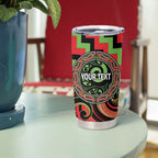 Aotearoa Ngati Maru Personalised Tumbler Cup Maori Iwi Poutama Puhoro Tattoo