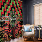 Aotearoa Ngati Maru Window Curtain Maori Iwi Poutama Puhoro Tattoo