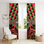 Aotearoa Ngati Maru Window Curtain Maori Iwi Poutama Puhoro Tattoo