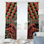 Aotearoa Ngati Maru Window Curtain Maori Iwi Poutama Puhoro Tattoo