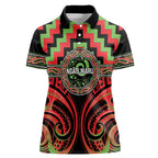 Aotearoa Ngati Maru Personalised Women Polo Shirt Maori Iwi Poutama Puhoro Tattoo