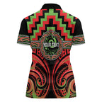Aotearoa Ngati Maru Personalised Women Polo Shirt Maori Iwi Poutama Puhoro Tattoo