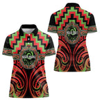 Aotearoa Ngati Maru Personalised Women Polo Shirt Maori Iwi Poutama Puhoro Tattoo