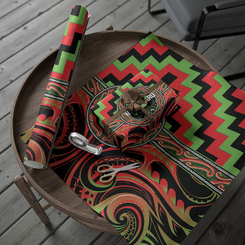 Aotearoa Ngati Maru Wrapping Paper Maori Iwi Poutama Puhoro Tattoo