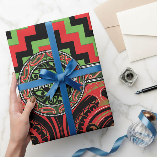 Aotearoa Ngati Maru Wrapping Paper Maori Iwi Poutama Puhoro Tattoo