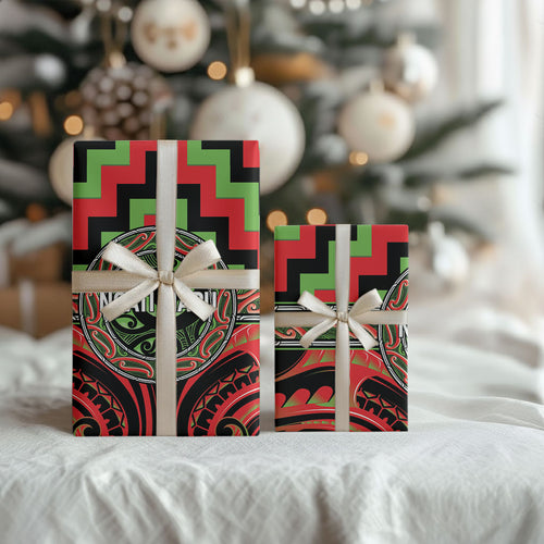 Aotearoa Ngati Maru Wrapping Paper Maori Iwi Poutama Puhoro Tattoo
