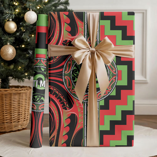 Aotearoa Ngati Maru Wrapping Paper Maori Iwi Poutama Puhoro Tattoo