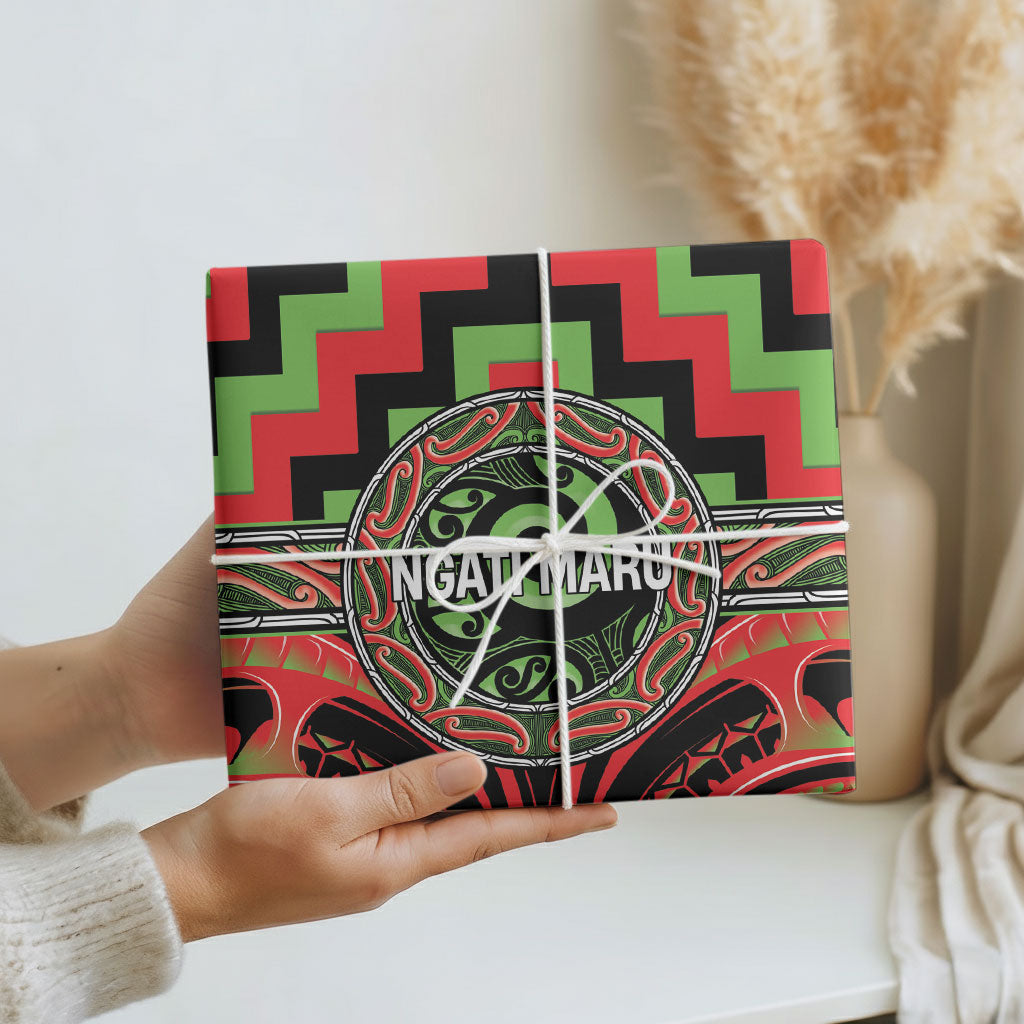 Aotearoa Ngati Maru Wrapping Paper Maori Iwi Poutama Puhoro Tattoo