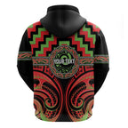 Aotearoa Ngati Maru Personalised Zip Hoodie Maori Iwi Poutama Puhoro Tattoo