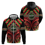 Aotearoa Ngati Maru Personalised Zip Hoodie Maori Iwi Poutama Puhoro Tattoo