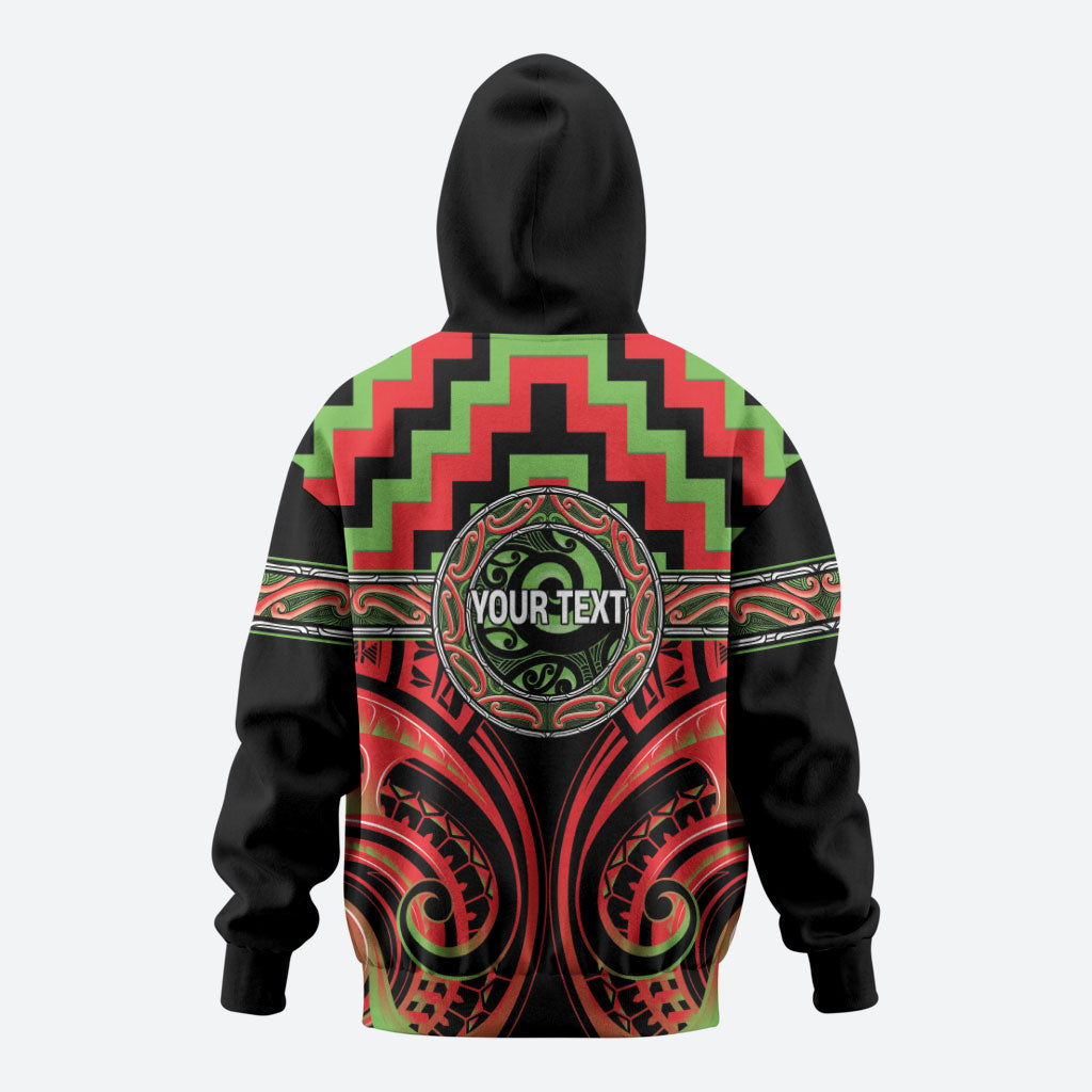 Aotearoa Ngati Maru Personalised Zip Hoodie Maori Iwi Poutama Puhoro Tattoo