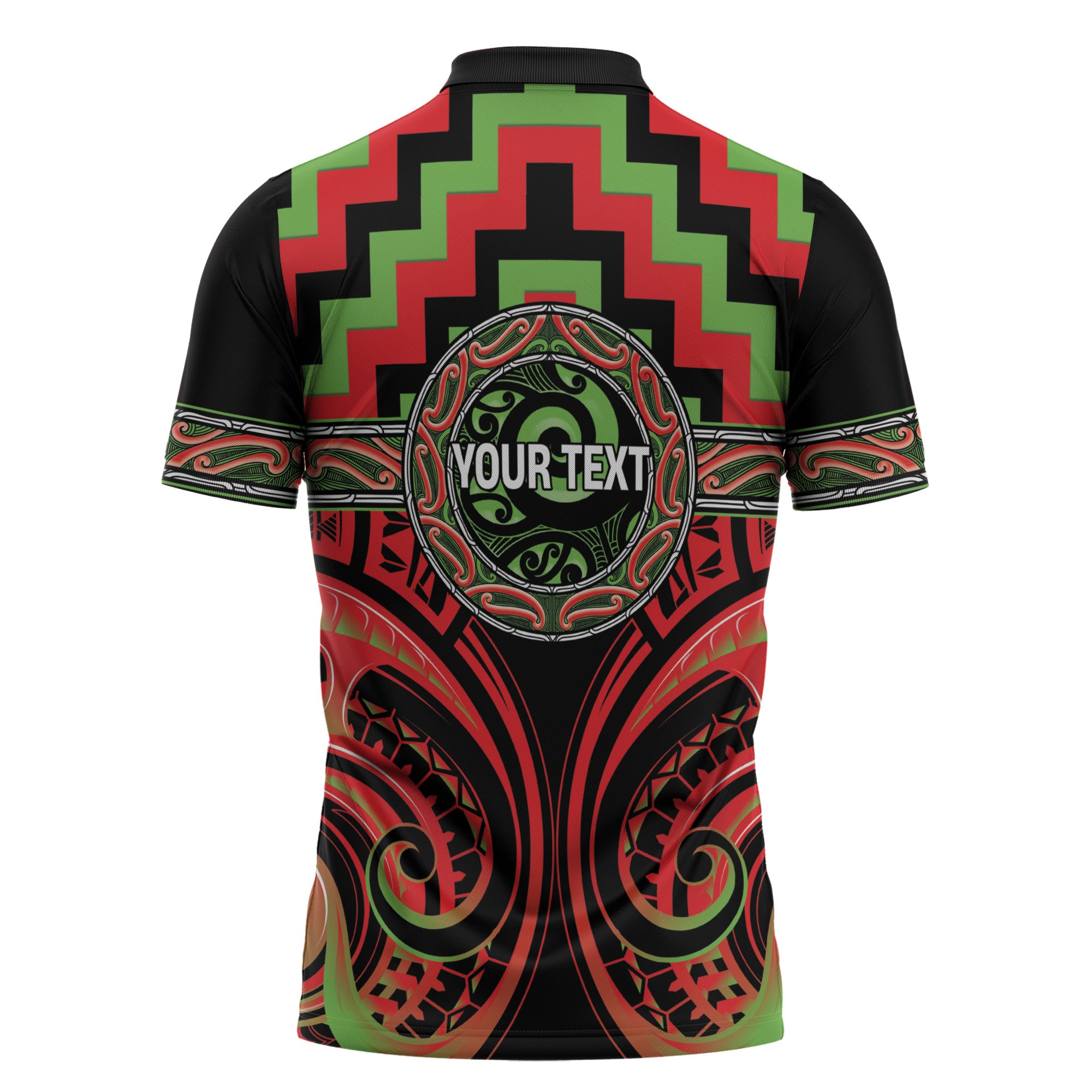Aotearoa Ngati Maru Personalised Zipper Polo Shirt Maori Iwi Poutama Puhoro Tattoo