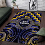 Aotearoa Ngati Raukawa Area Rug Maori Iwi Poutama Puhoro Tattoo