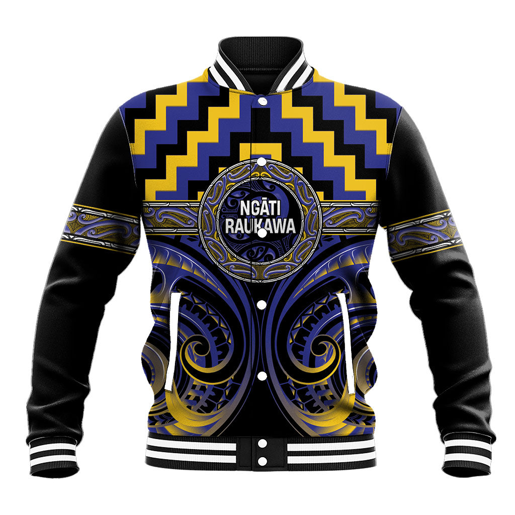 Aotearoa Ngati Raukawa Personalised Baseball Jacket Maori Iwi Poutama Puhoro Tattoo