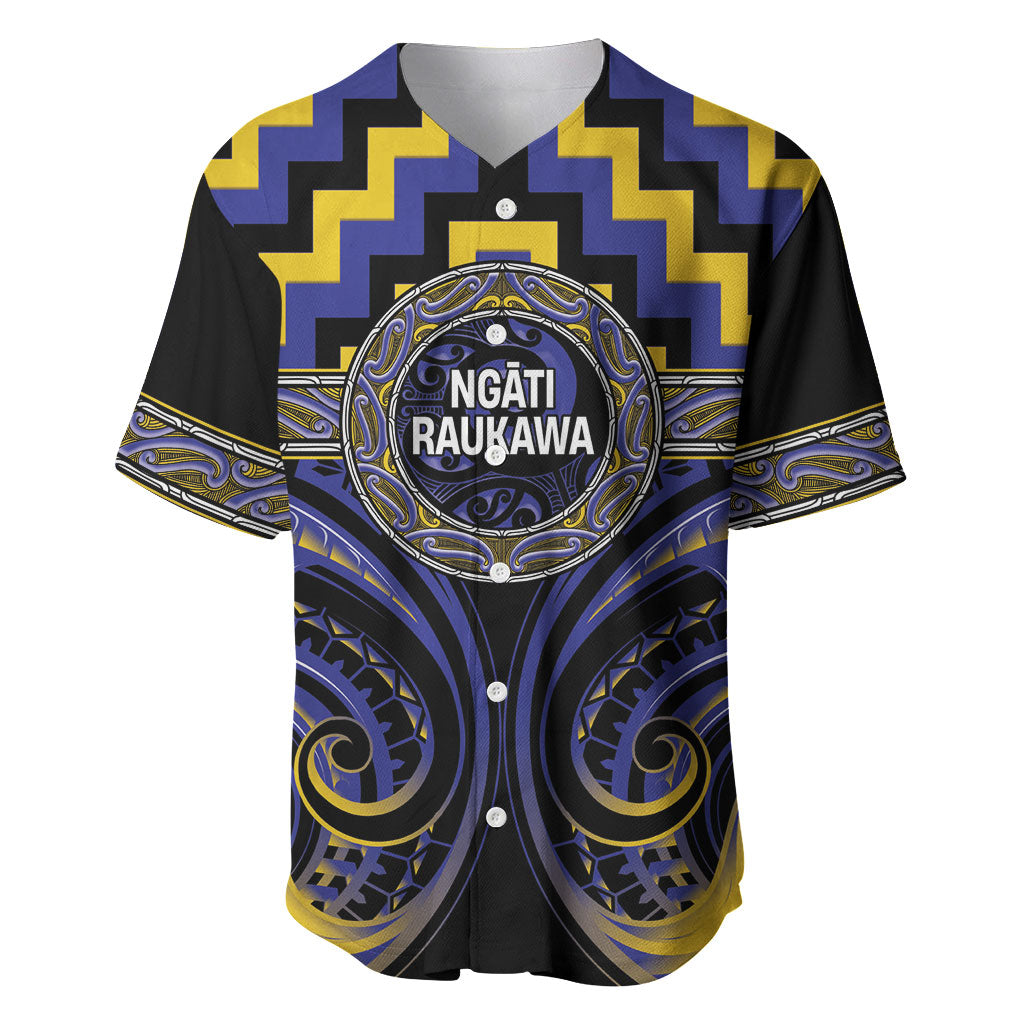 Aotearoa Ngati Raukawa Personalised Baseball Jersey Maori Iwi Poutama Puhoro Tattoo
