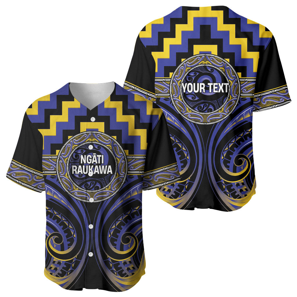 Aotearoa Ngati Raukawa Personalised Baseball Jersey Maori Iwi Poutama Puhoro Tattoo