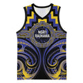 Aotearoa Ngati Raukawa Personalised Basketball Jersey Maori Iwi Poutama Puhoro Tattoo