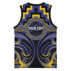 Aotearoa Ngati Raukawa Personalised Basketball Jersey Maori Iwi Poutama Puhoro Tattoo